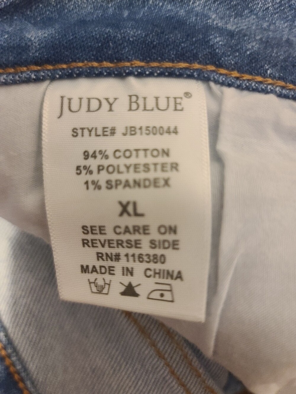 Judy Blue Light Wash Distressed Denim Bermuda Shorts - Light Blue - Picture 8 of 8